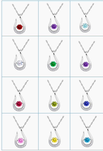 af   Sterling Silver Twinkle Birthstone Pendants - All Months